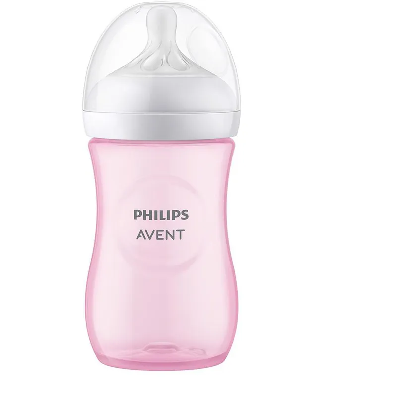 PHILIPS AVENT - Biberón Natural 3.0 Rosado 260 Ml - 9Oz Avent