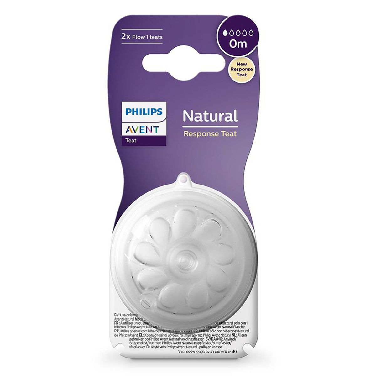 PHILIPS AVENT - Tetina Natural 3.0 Flujo Recién Nacido 0m+