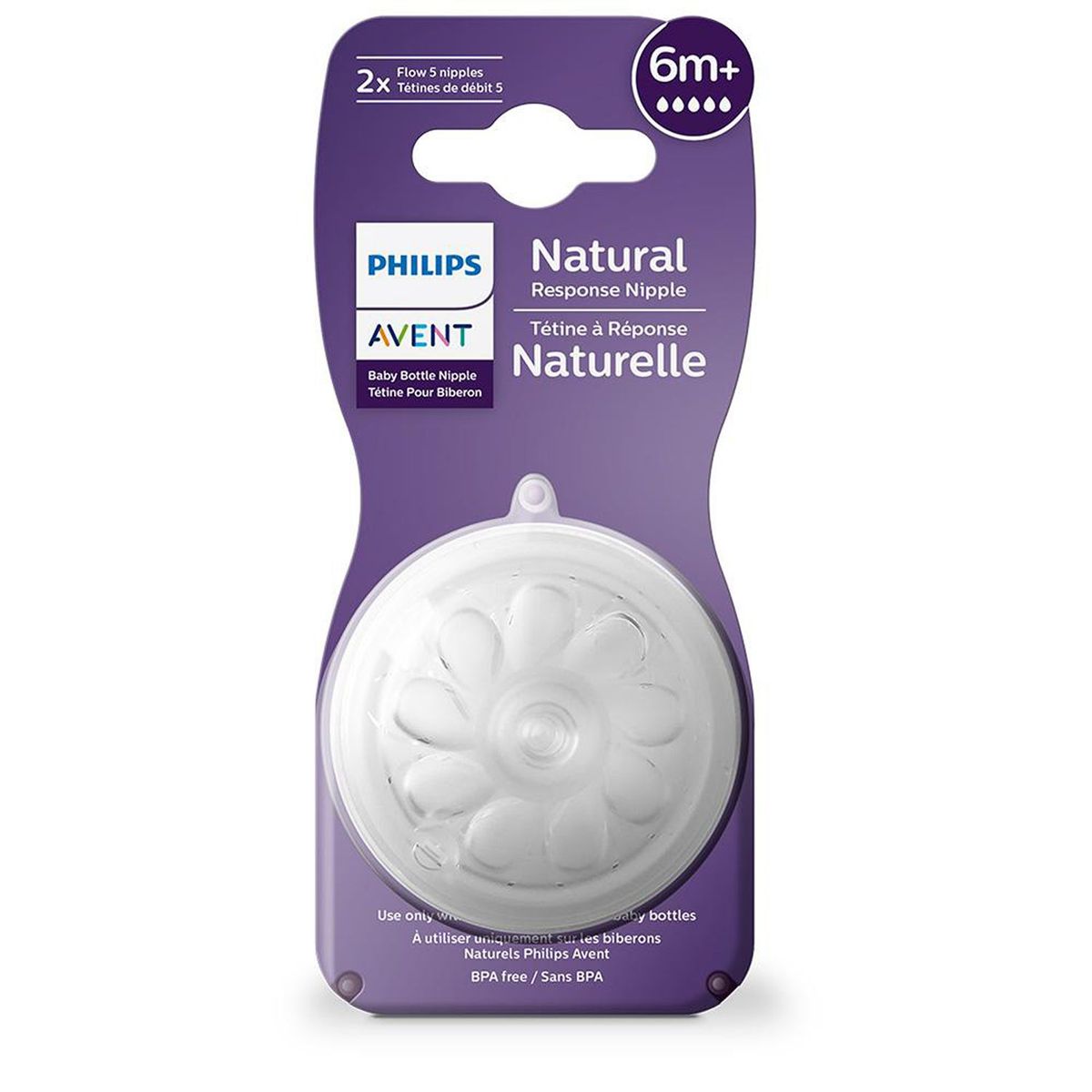 PHILIPS AVENT - Tetina Natural 3.0 Flujo Ultra Rápido 6m+