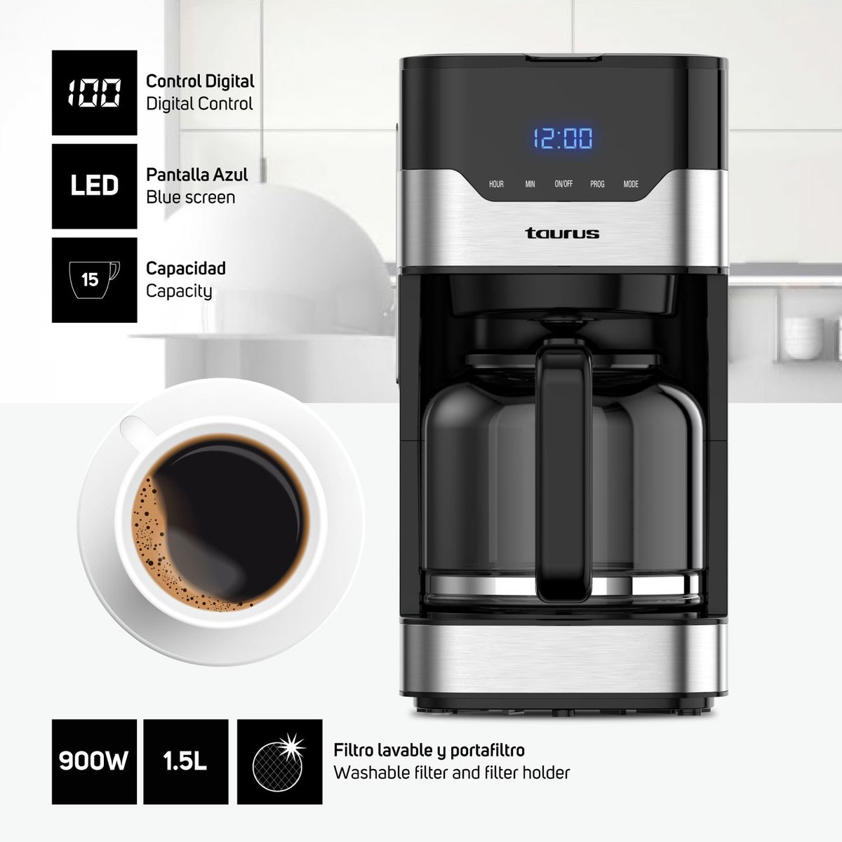 TAURUS - Cafetera Alba Digital Tau