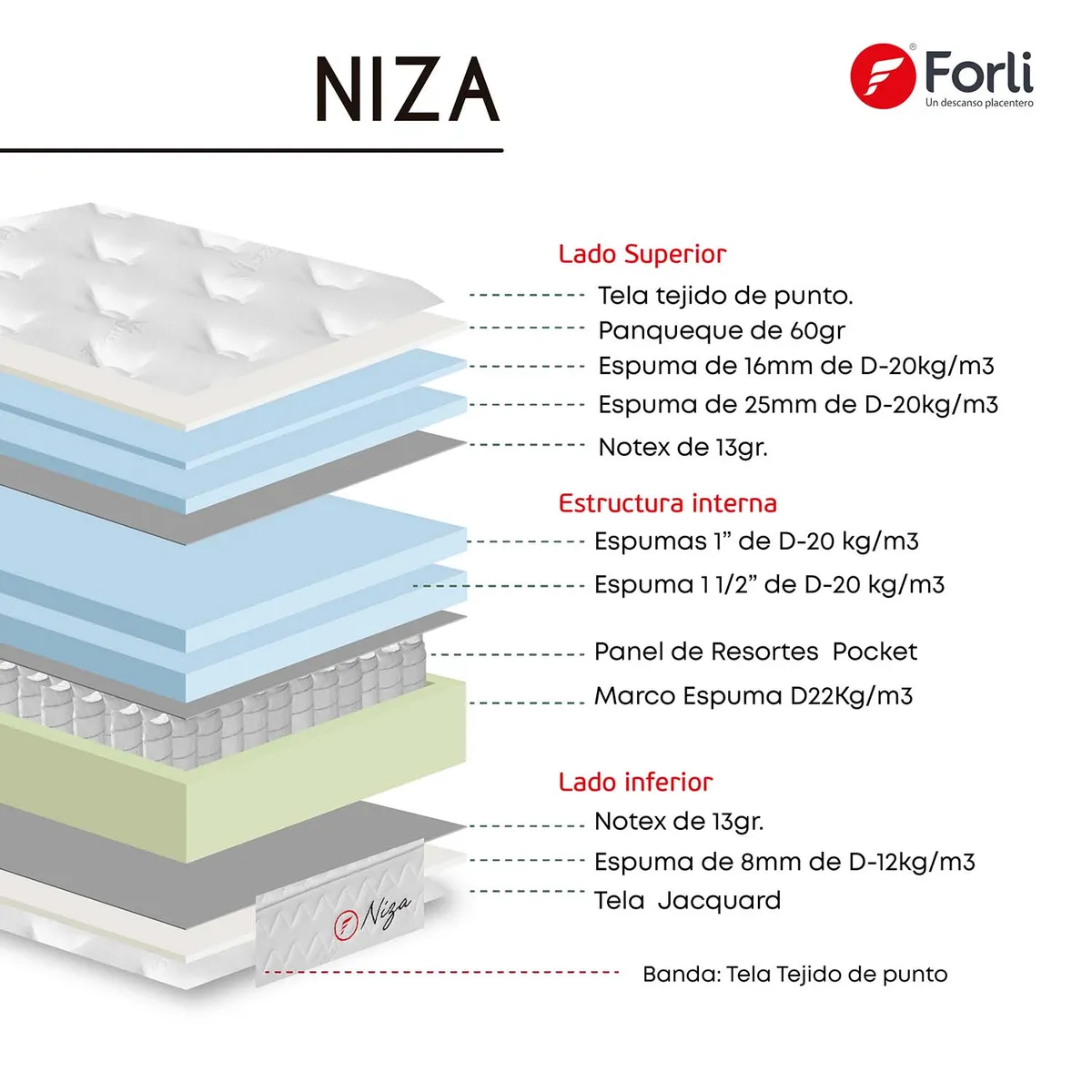 FORLI - Dormitorio Con Cajones Niza Marrón King + Zapatera