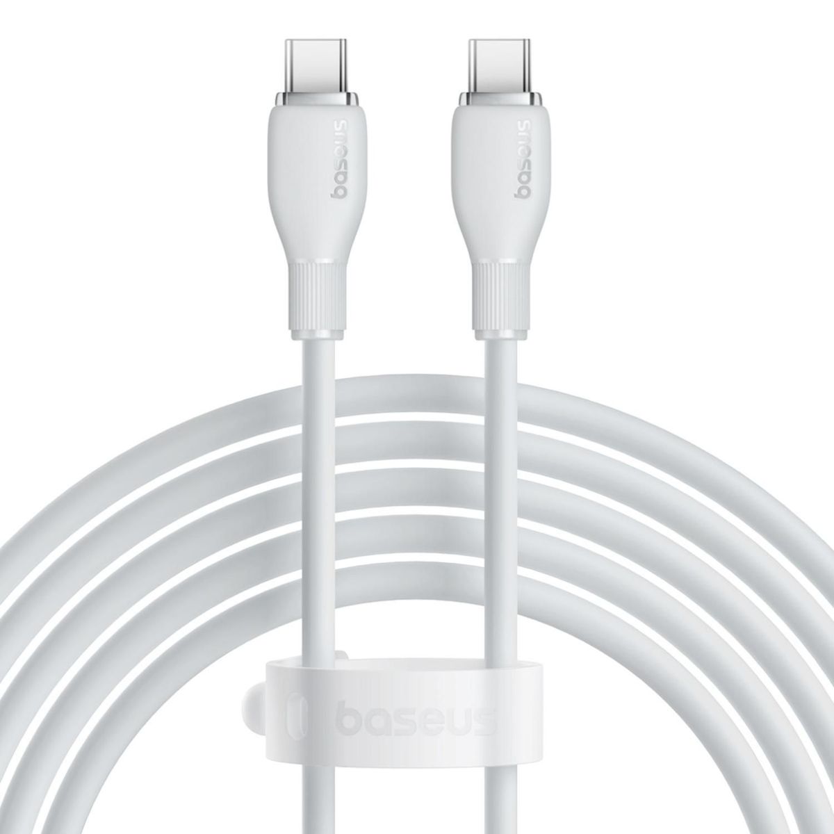BASEUS - Cable Carga Rápida Baseus C To C 100w 1.2m Blanco Estelar