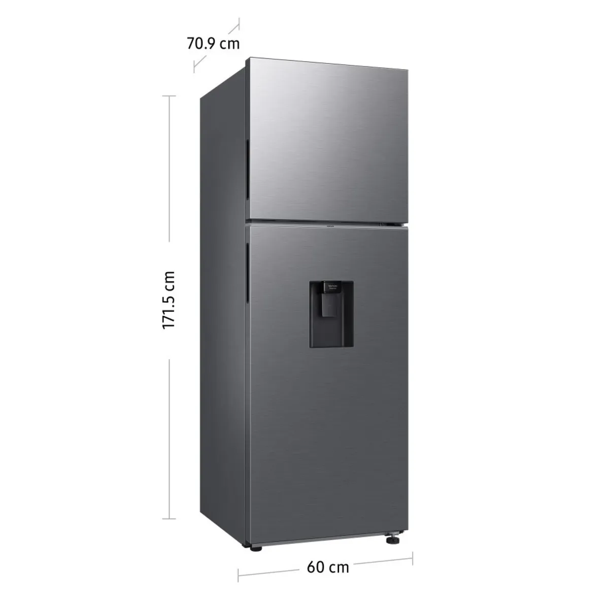 SAMSUNG - Refrigeradora Samsung  341Lt Silver Top Mount RT35DG5720S9PE