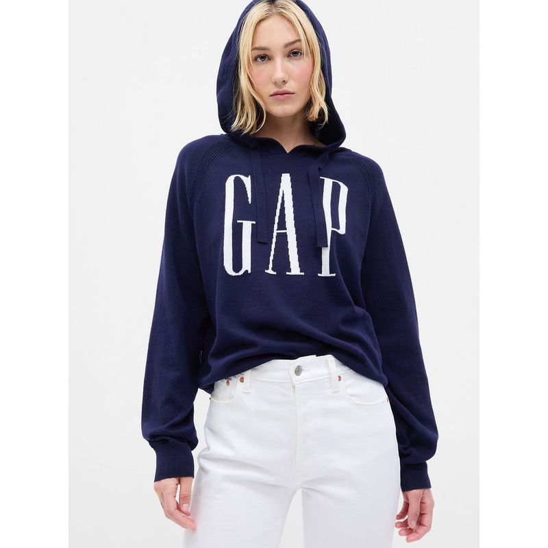 Polera Gap Mujer Polera Gap Logo Manga Corta Mujer Azul