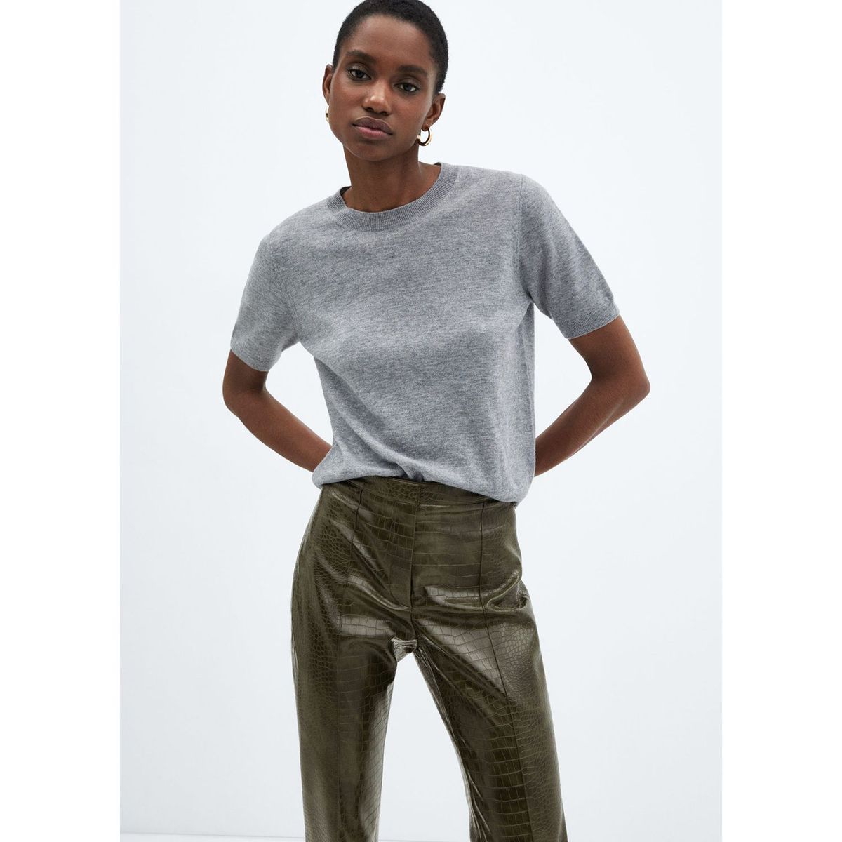 MANGO - Pantalón Básico Mujer Mango