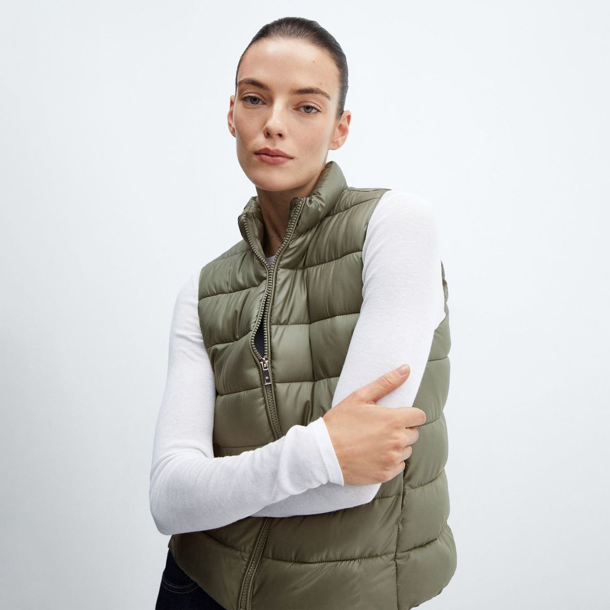 MANGO - Chaleco Blanvest Mujer Mango