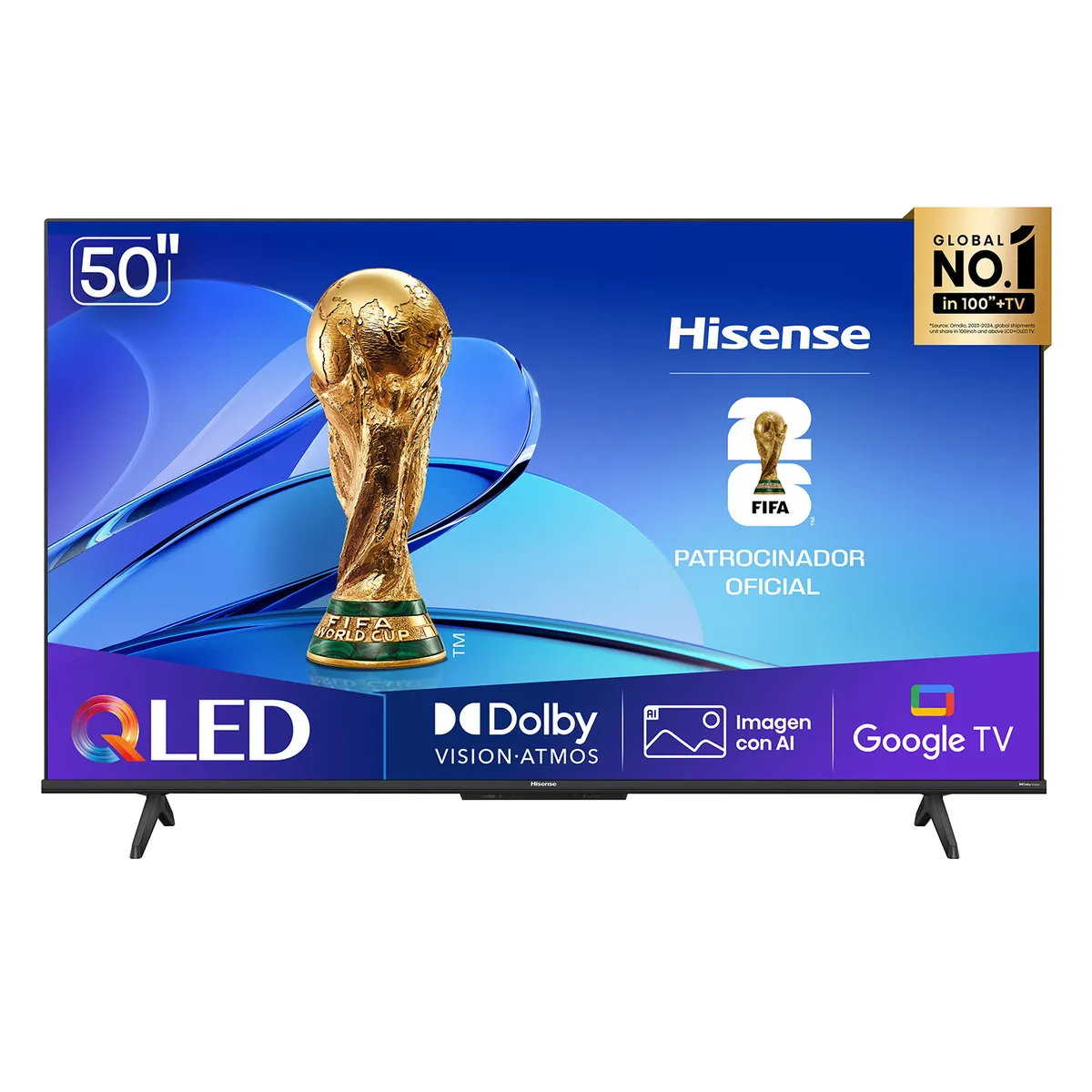 HISENSE - Televisor Hisense Qled 50 50q6n 4k Google Tv