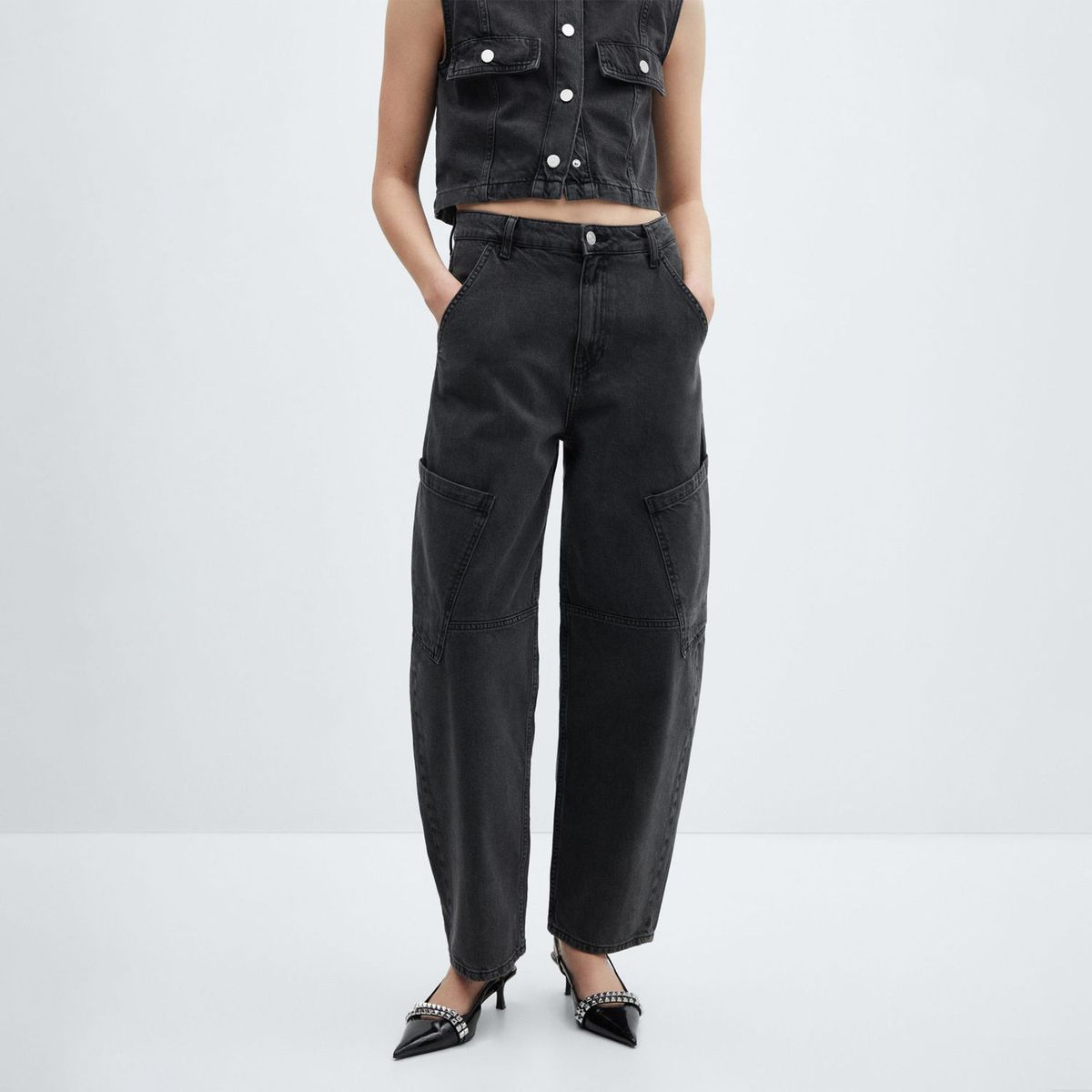 MANGO - Jean 100% Algodón Mujer Mango