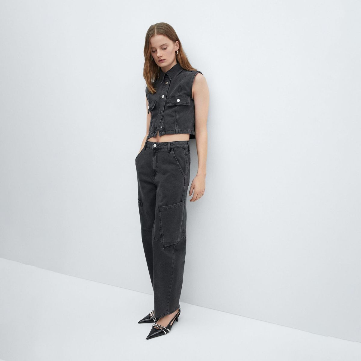 MANGO - Jean 100% Algodón Mujer Mango