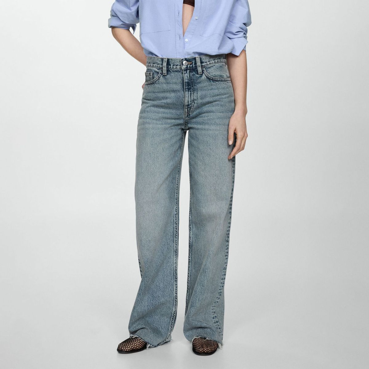 MANGO - Jean 100% Algodón Mujer Mango