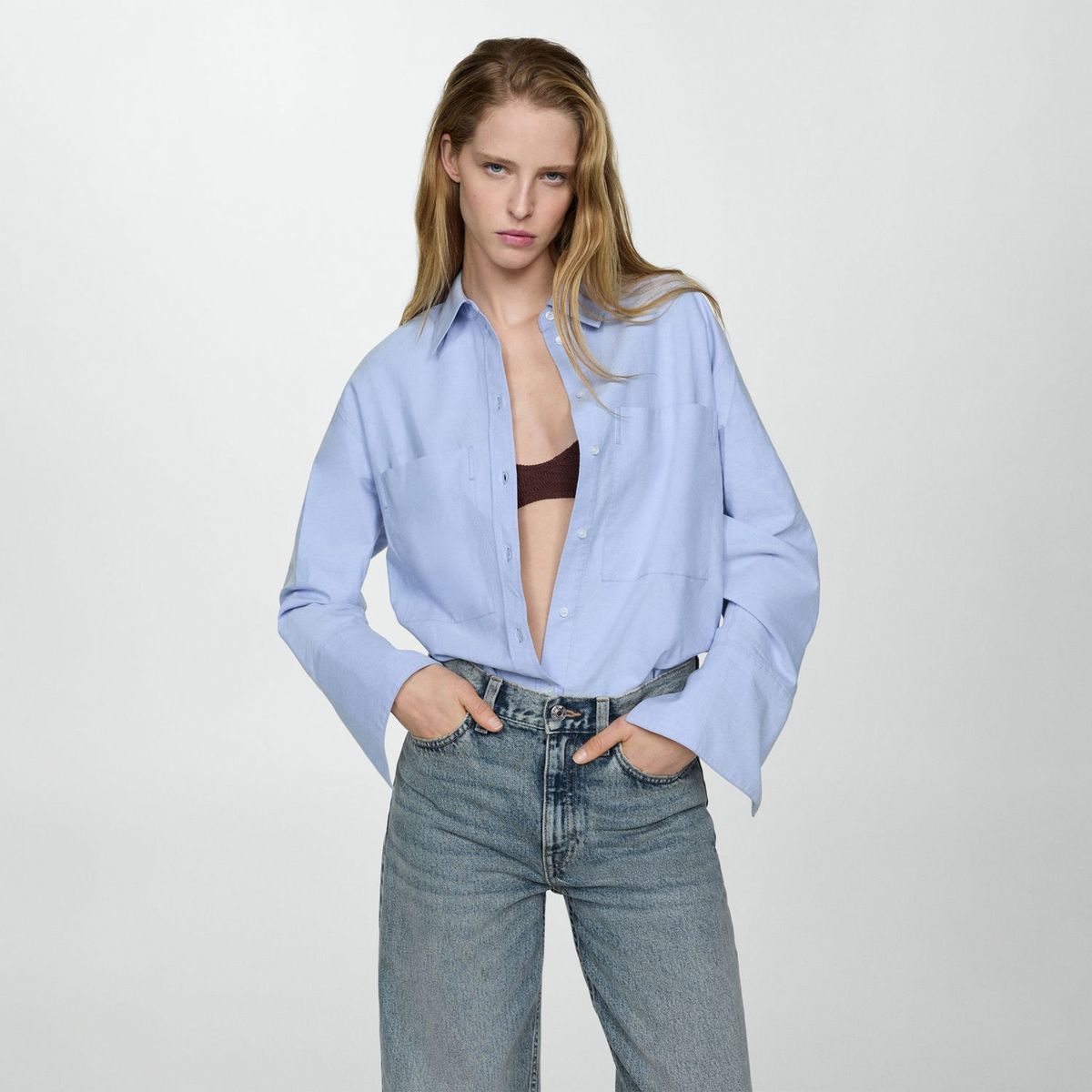 MANGO - Jean 100% Algodón Mujer Mango