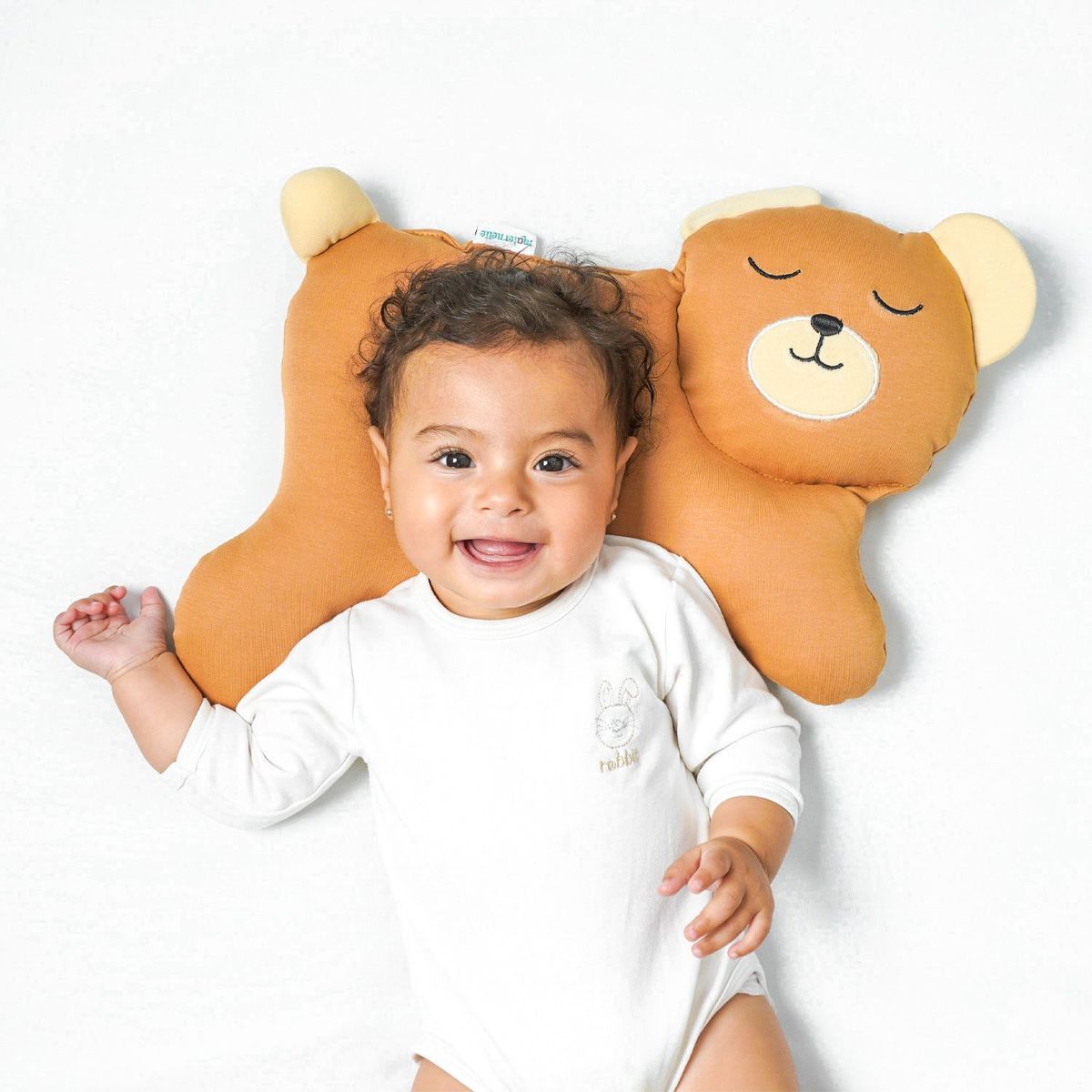 MATERNELLE - Almohada Bebe Anticabeza Plana Animalitos