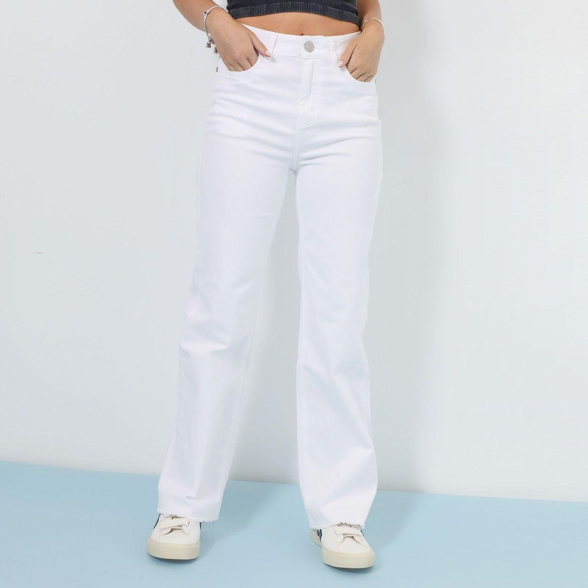 AMERICAN ABBEY - Jean Straight Tiro Alto Mujer American Abbey