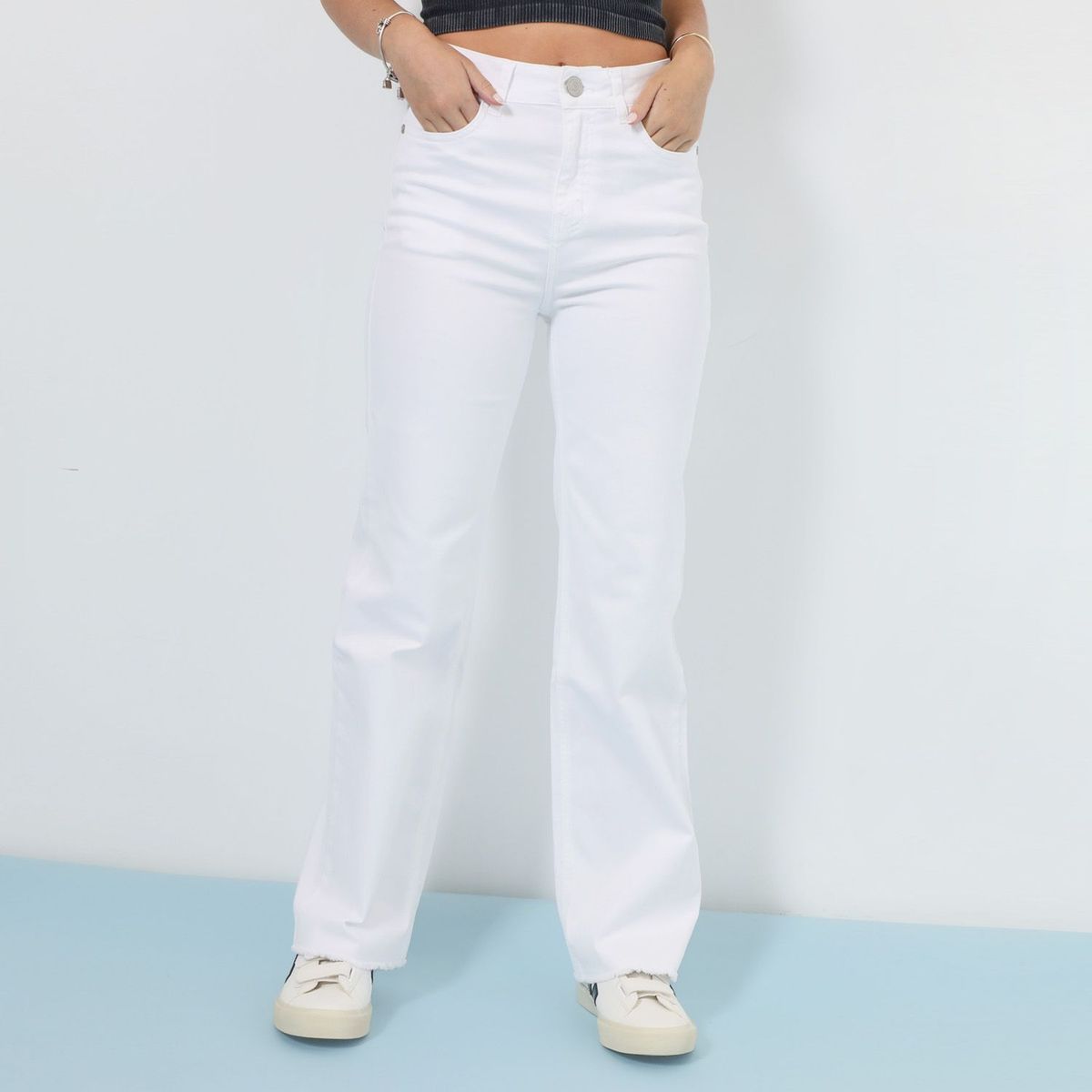 AMERICAN ABBEY - Jean Straight Tiro Alto Mujer American Abbey.