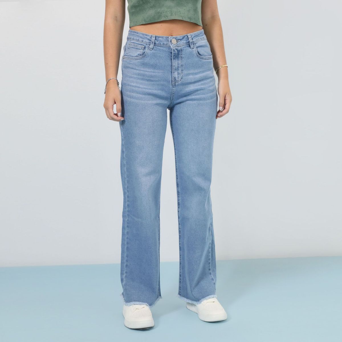 AMERICAN ABBEY - Jean Straight Tiro Alto Mujer American Abbey