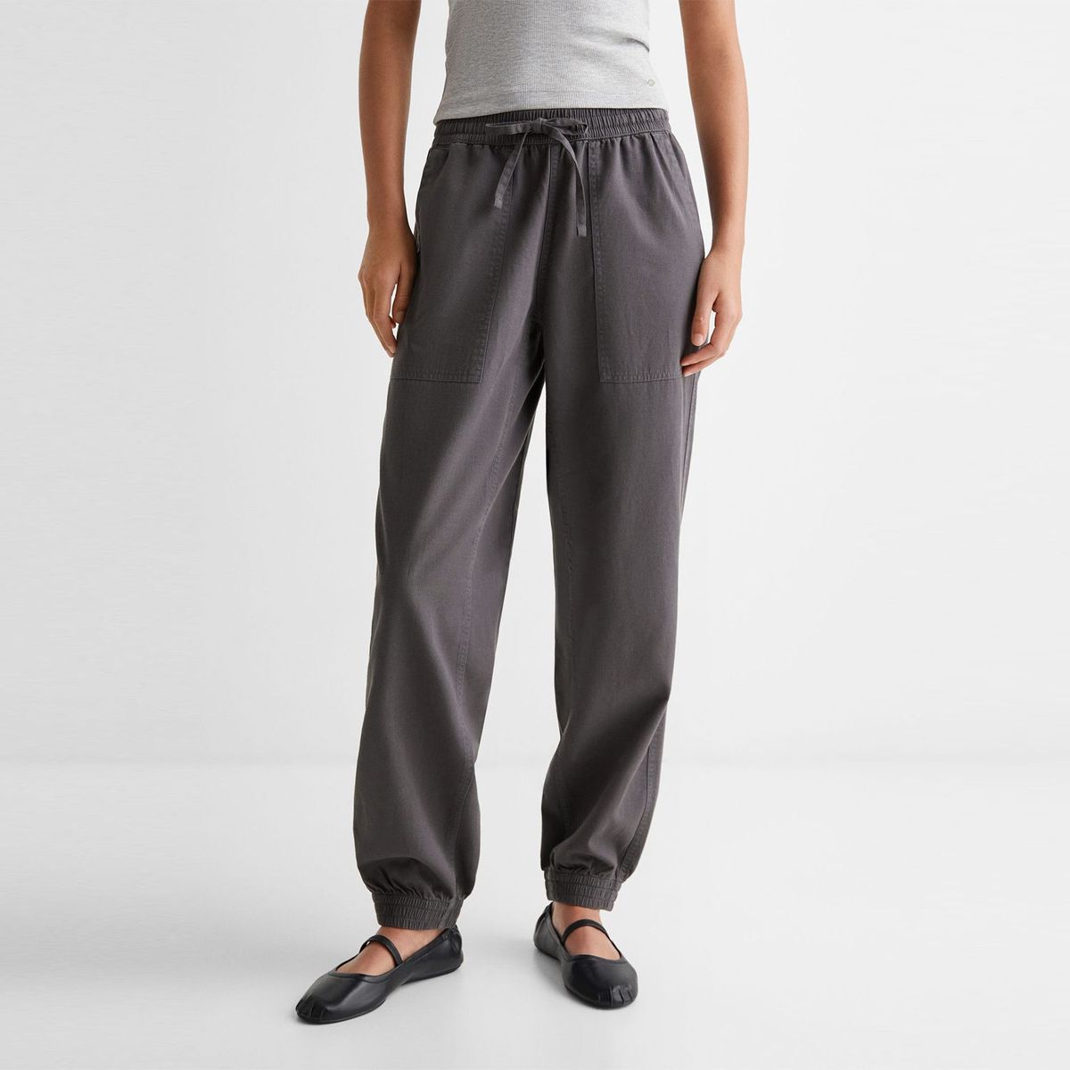 MANGO TEEN - Pantalón Algodón Mujer Mango Teen