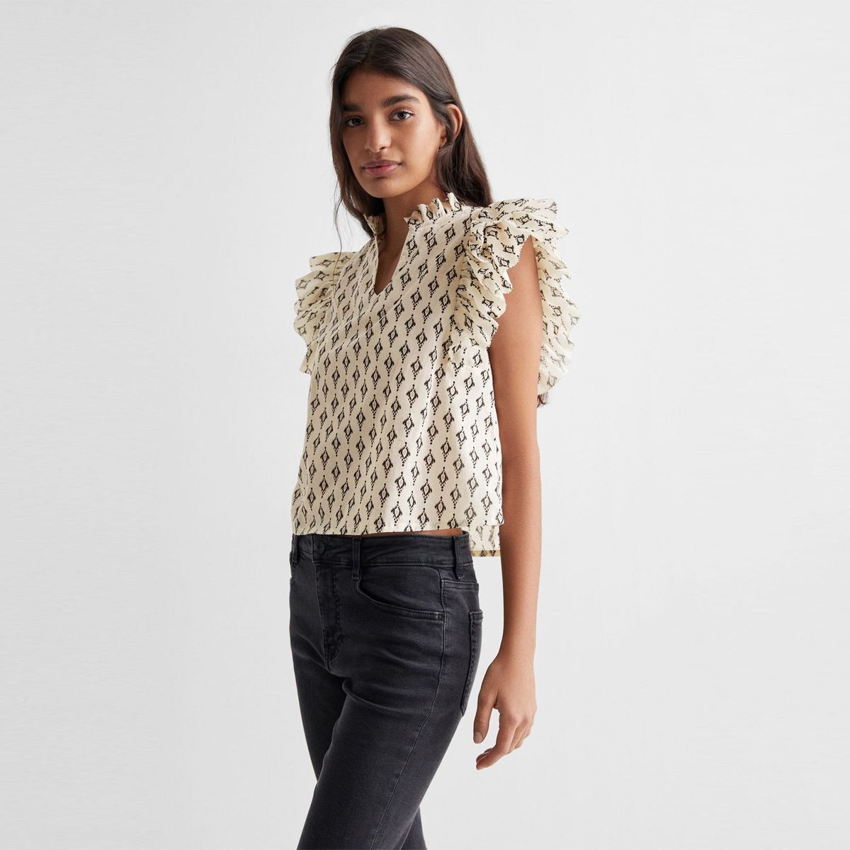 MANGO TEEN - Blusa Algodón Mujer Mango Teen