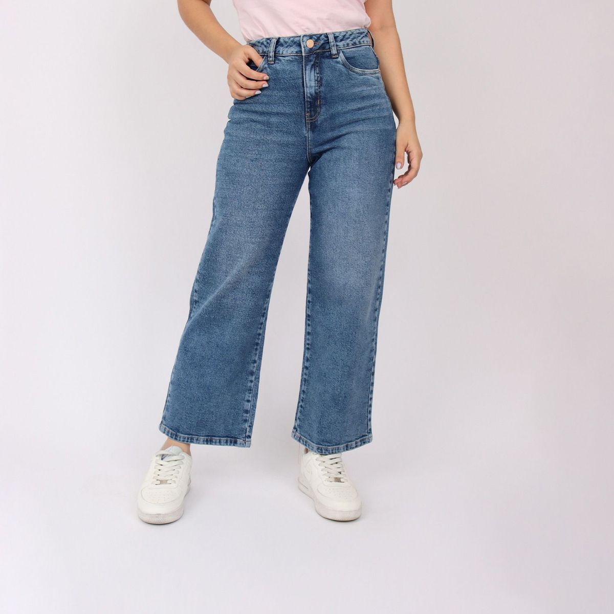 KAYRA POBLET - Jean Wide Leg Tiro Alto Mujer Kayra Poblet