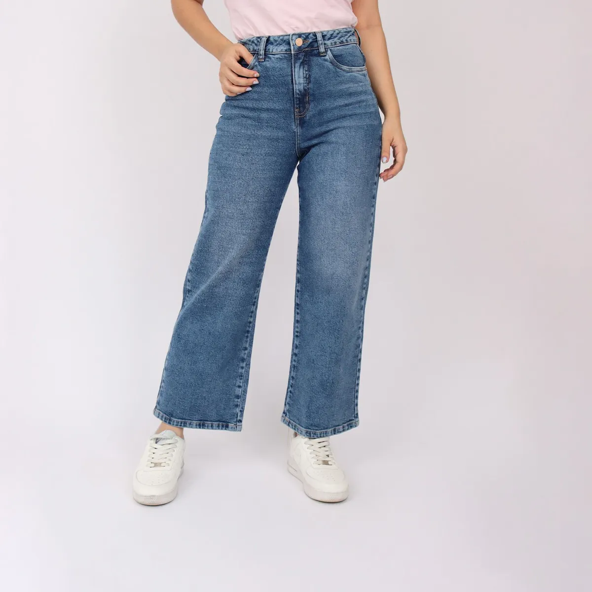 KAYRA POBLET - Jean Wide Leg Tiro Alto Mujer Kayra Poblet