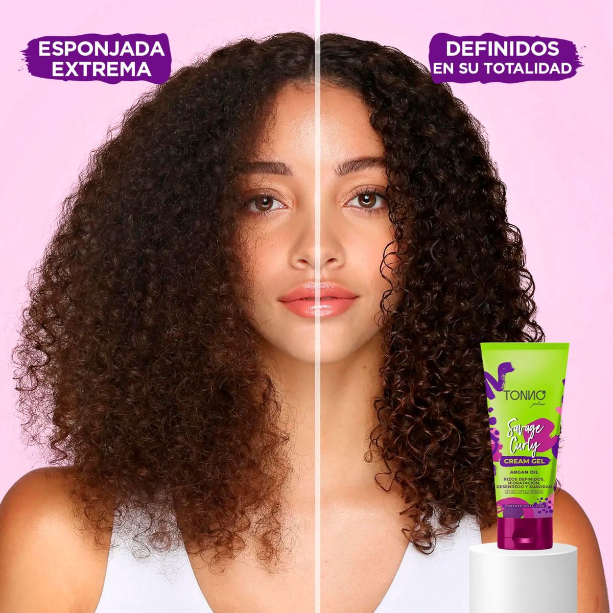 TONNO PLUS - Crema para Peinar Savage Curly para Cabello Rizado 180 ml Tonno Plus