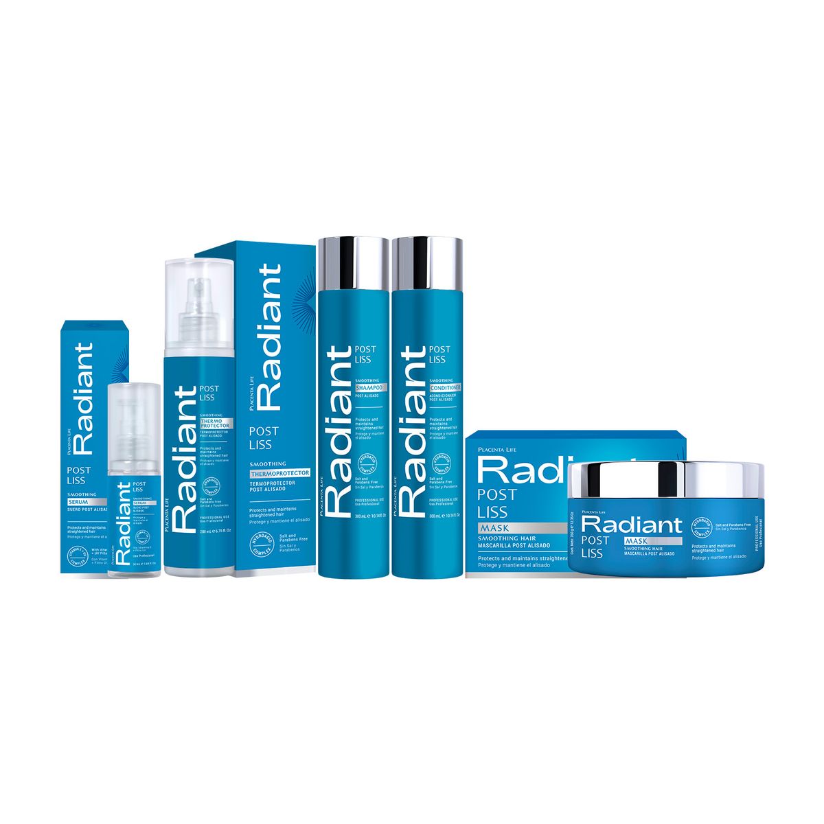 RADIANT - Set de Tratamiento Para Cabello Liso Post Liss 300ml Radiant Professional