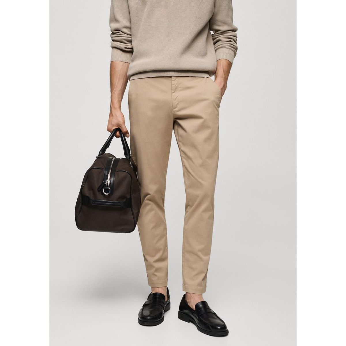 MANGO - Pantalón Algodón Hombre Mango