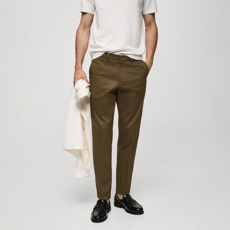 MANGO - Pantalón Algodón Hombre Mango