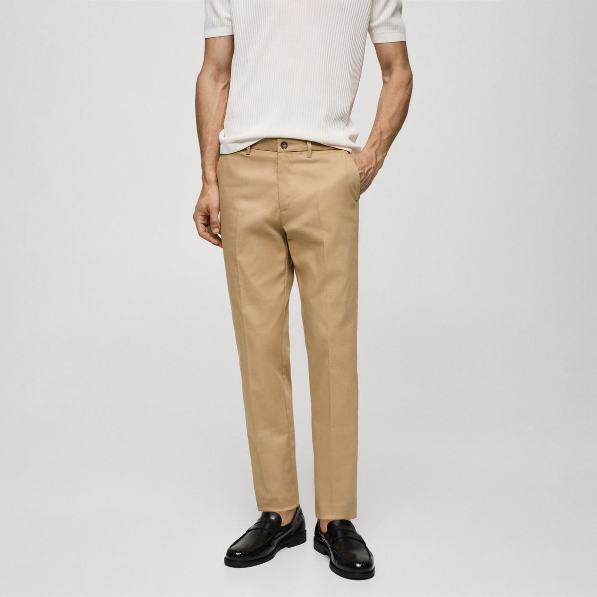 MANGO - Pantalón Algodón Hombre Mango
