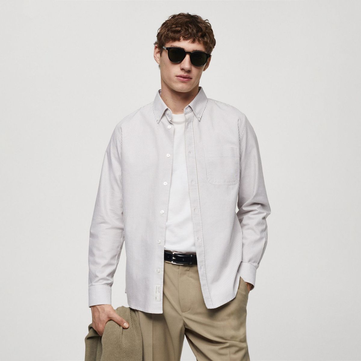 MANGO - Camisa 100% Algodón Hombre Mango