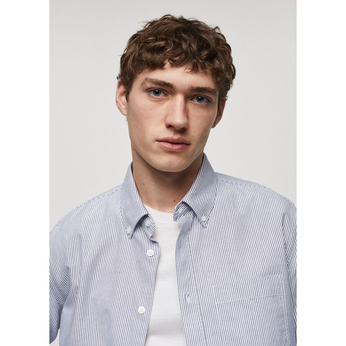 MANGO - Camisa 100% Algodón Hombre Mango