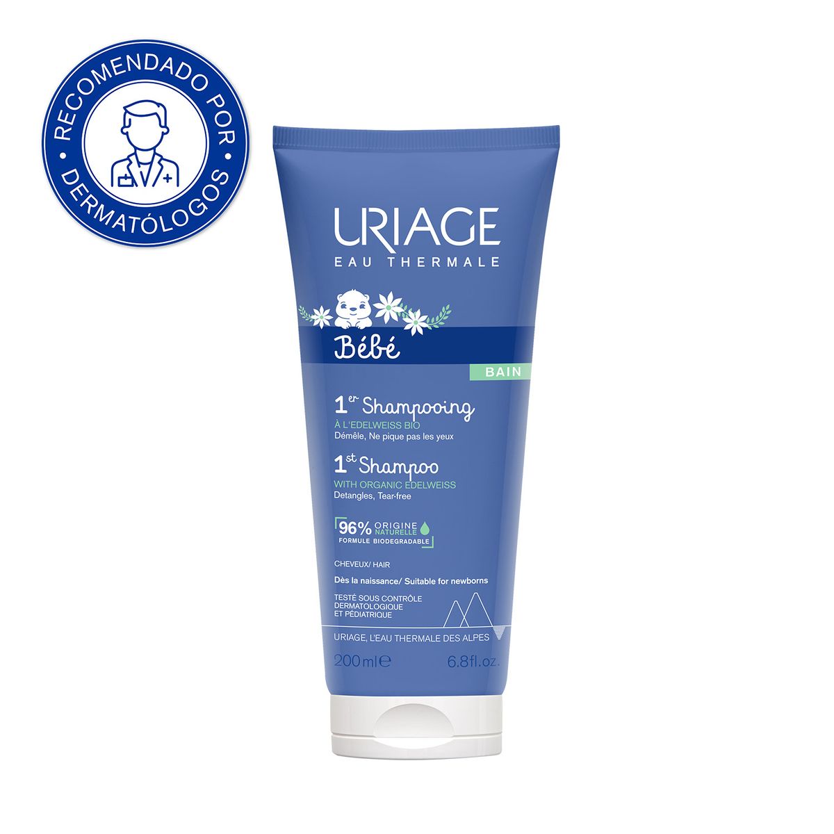 URIAGE - Uriage Bebé 1er Shampoo 200ml - Elimina Suavemente Las Impurezas Del Cabello