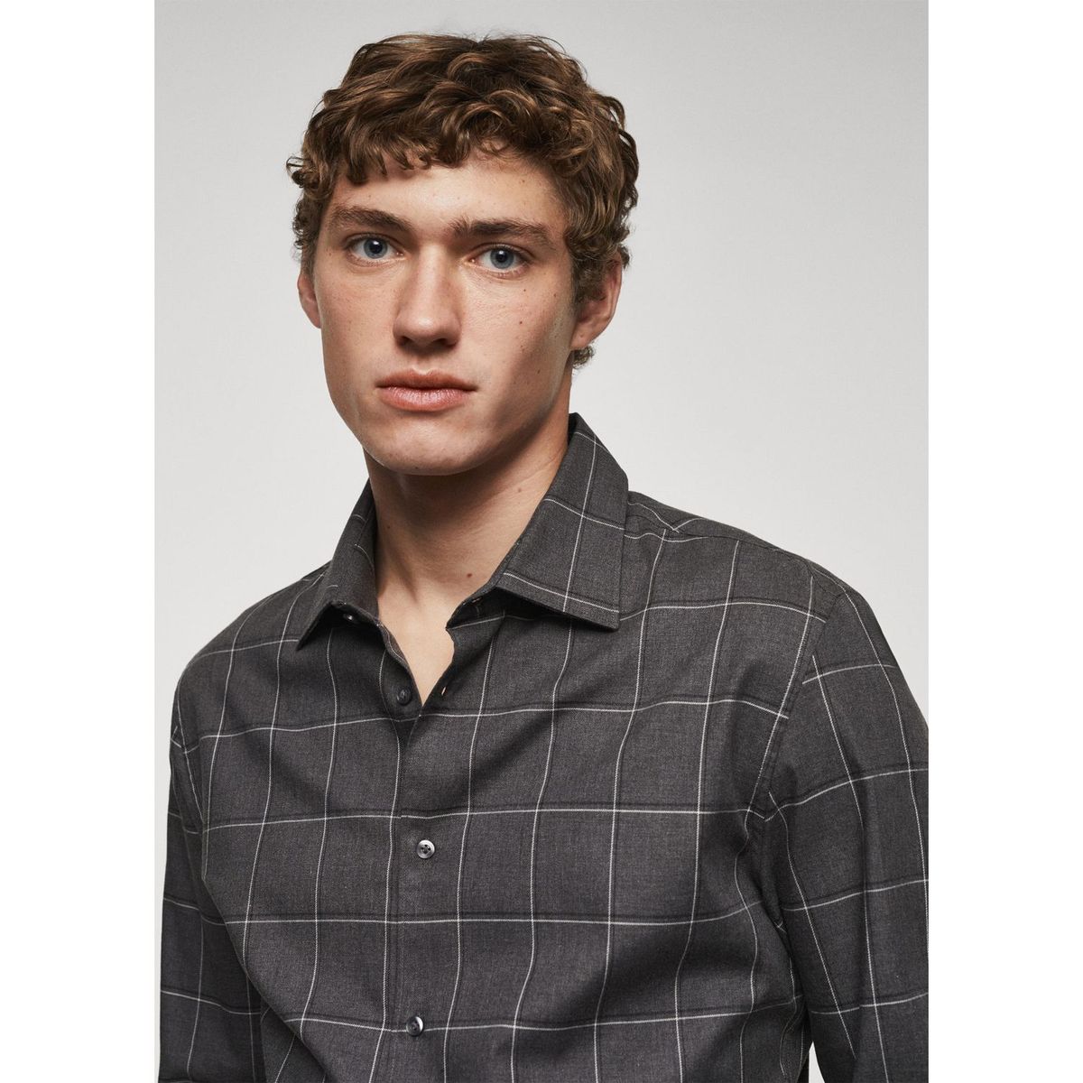 MANGO - Camisa 100% Algodón Hombre Mango