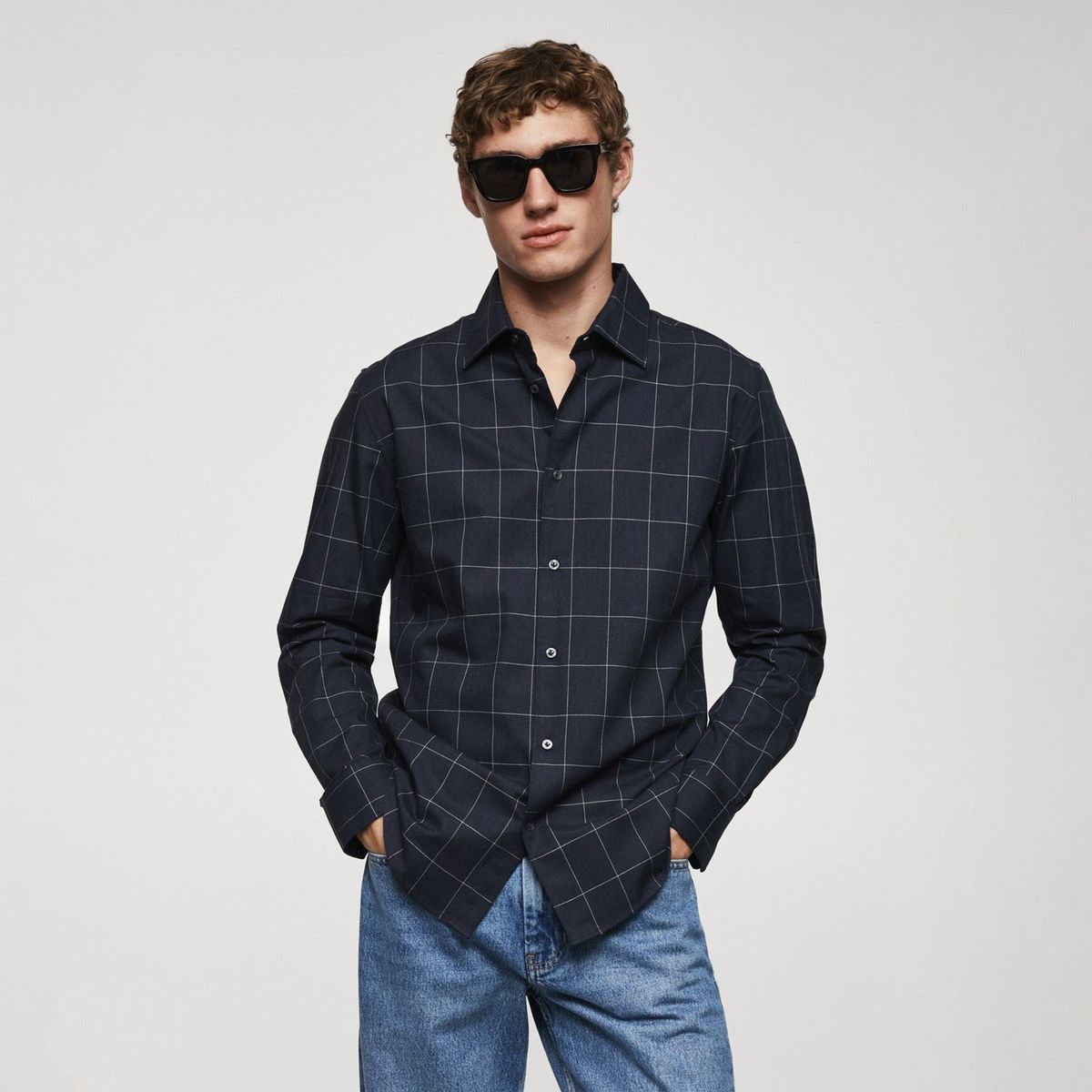 MANGO - Camisa 100% Algodón Hombre Mango