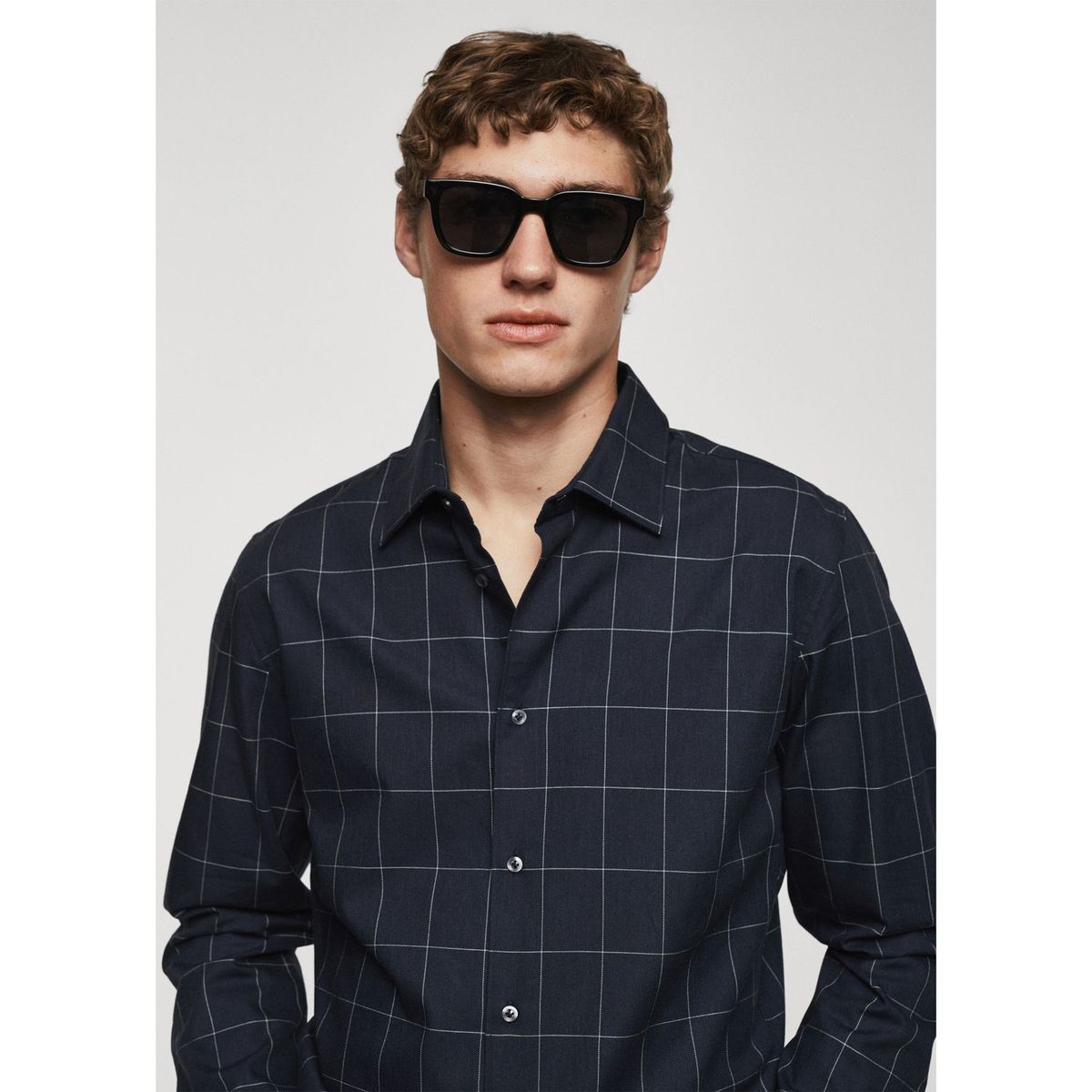 MANGO - Camisa 100% Algodón Hombre Mango