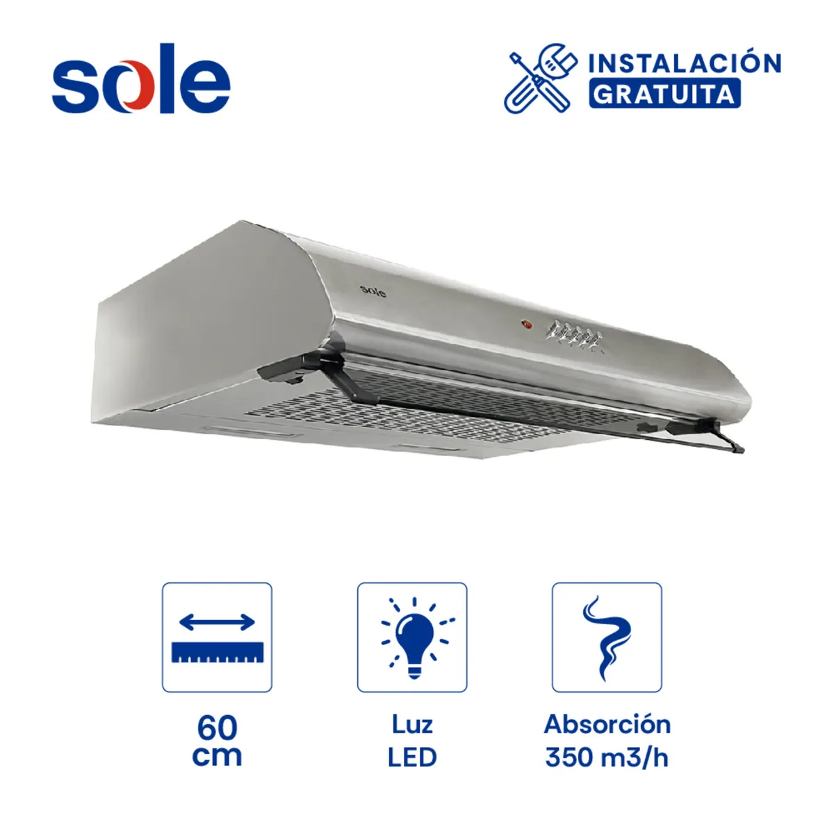 SOLE - Campana Extractora Sole Atenea 60 Cm