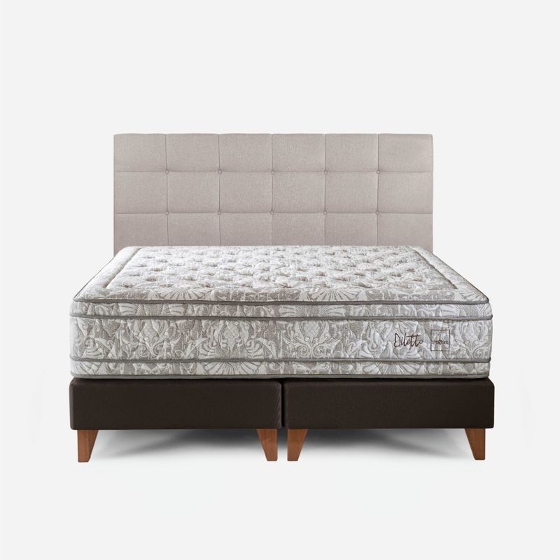 ROSEN - Dormitorio Box Spring Diletto Issey Niebla King