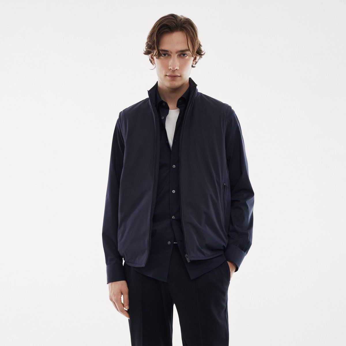 MANGO - Chaleco Casual Hombre Mango Termorregulador / Repelente Al Agua