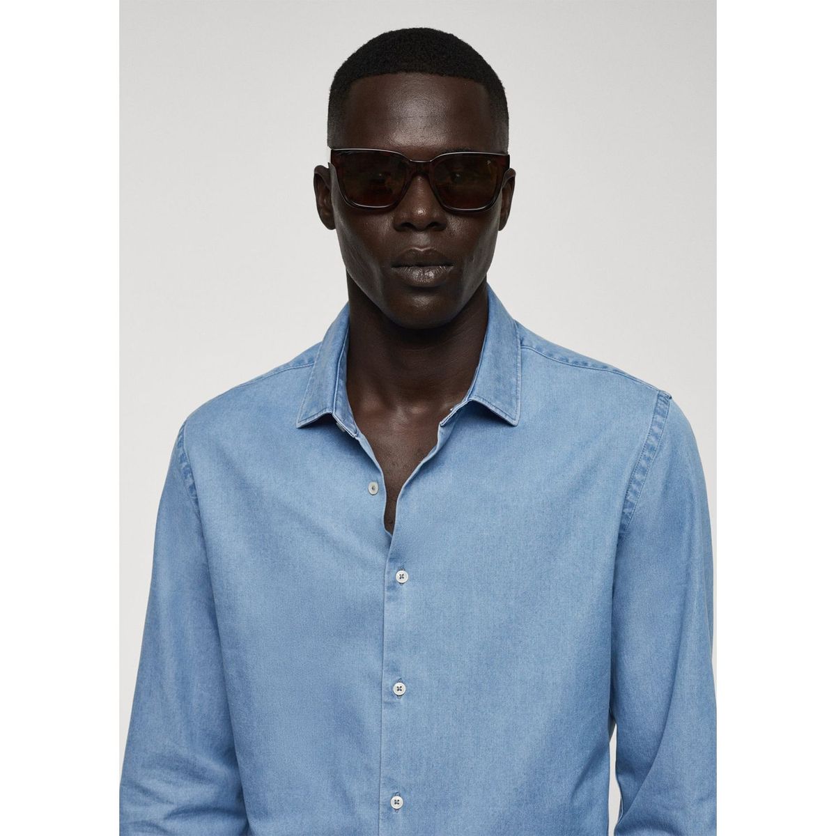 MANGO - Camisa 100% Algodón Hombre Mango