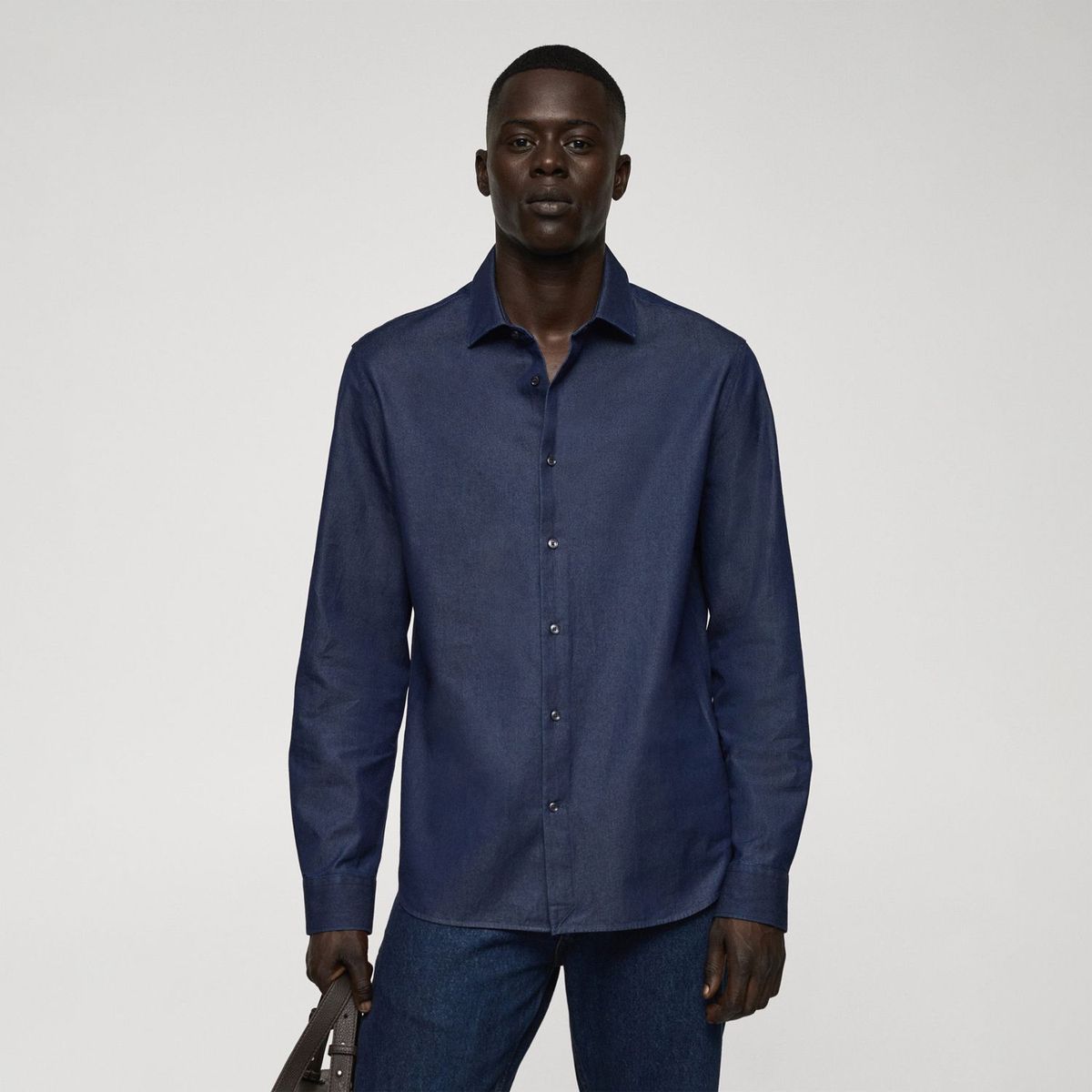 MANGO - Camisa 100% Algodón Hombre Mango