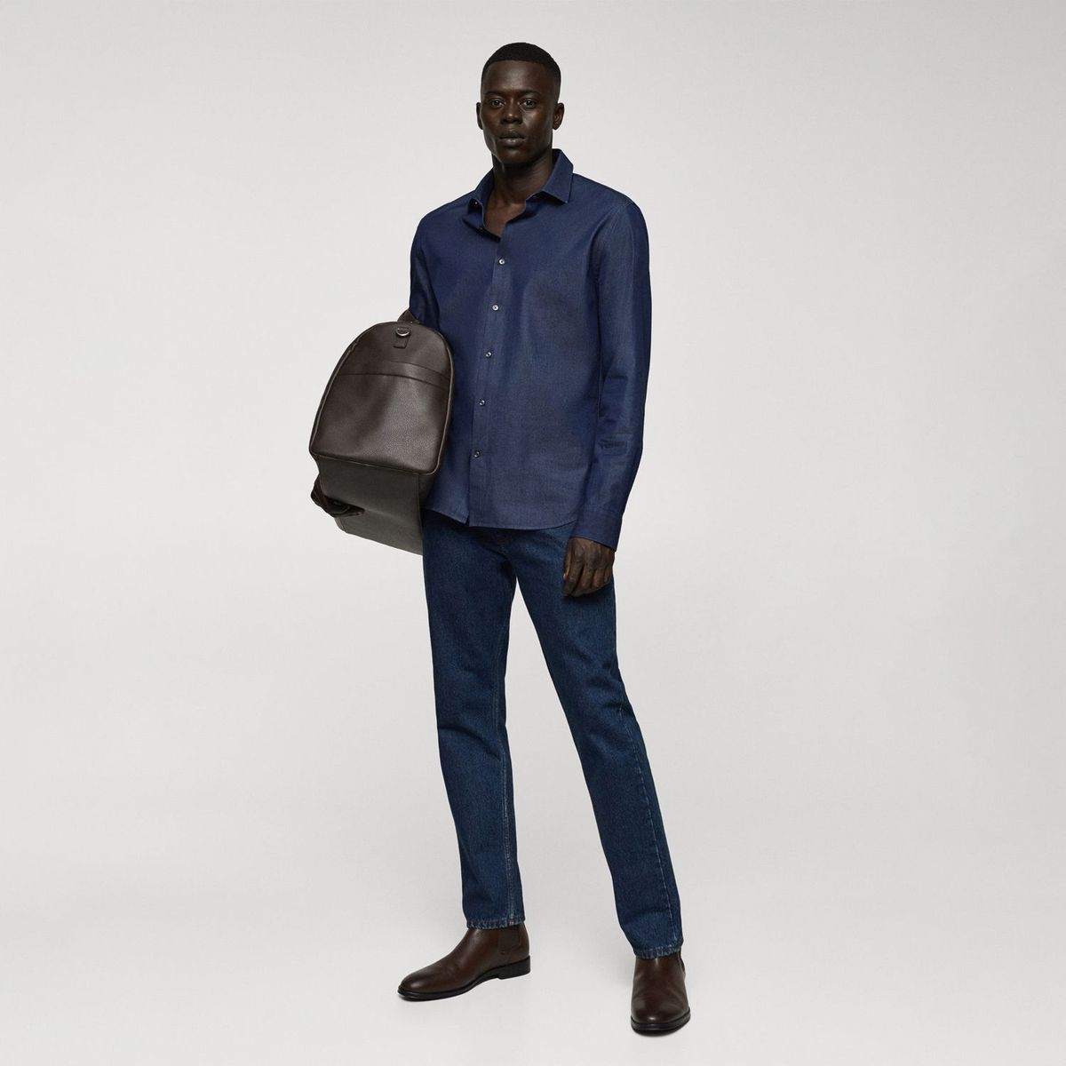 MANGO - Camisa 100% Algodón Hombre Mango