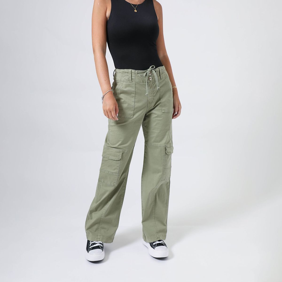 AMERICAN ABBEY - Pantalón Cargo Algodón Mujer American Abbey