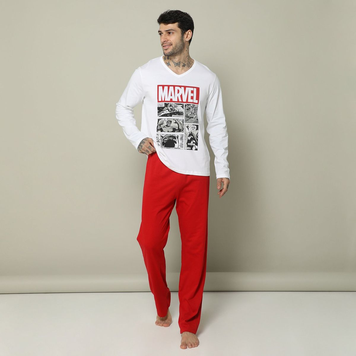 BEARCLIFF - Pijama 100% Algodón Hombre Bearcliff