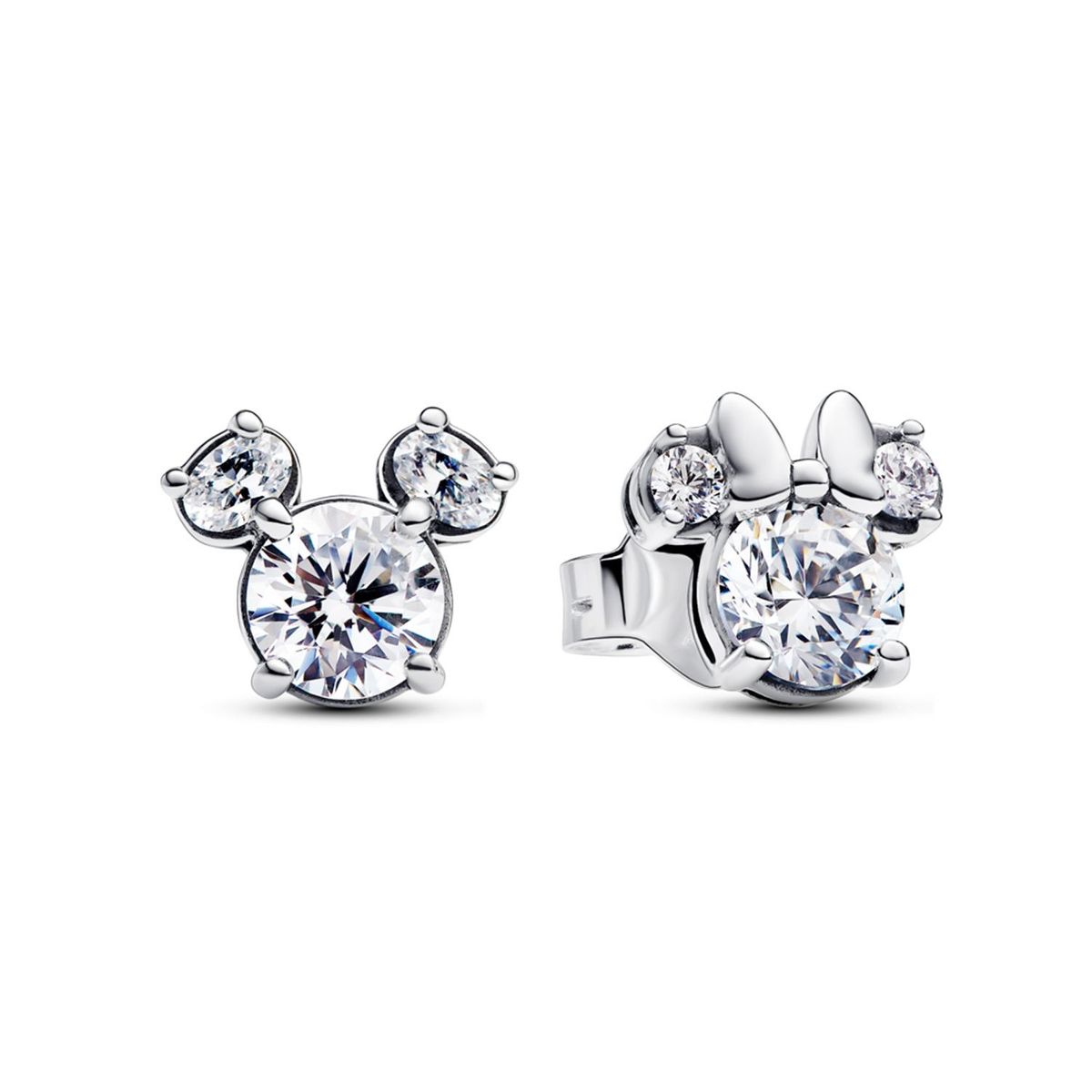 PANDORA - Aretes Botón Mickey Y Minnie Mouse
