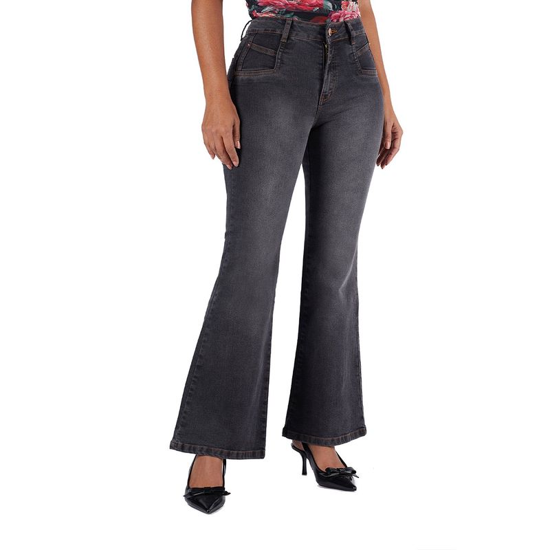 VRP BY VIVIANA RIVAS PLATA - Jean Flare Tiro Alto Mujer Vrp By Viviana Rivas Plata