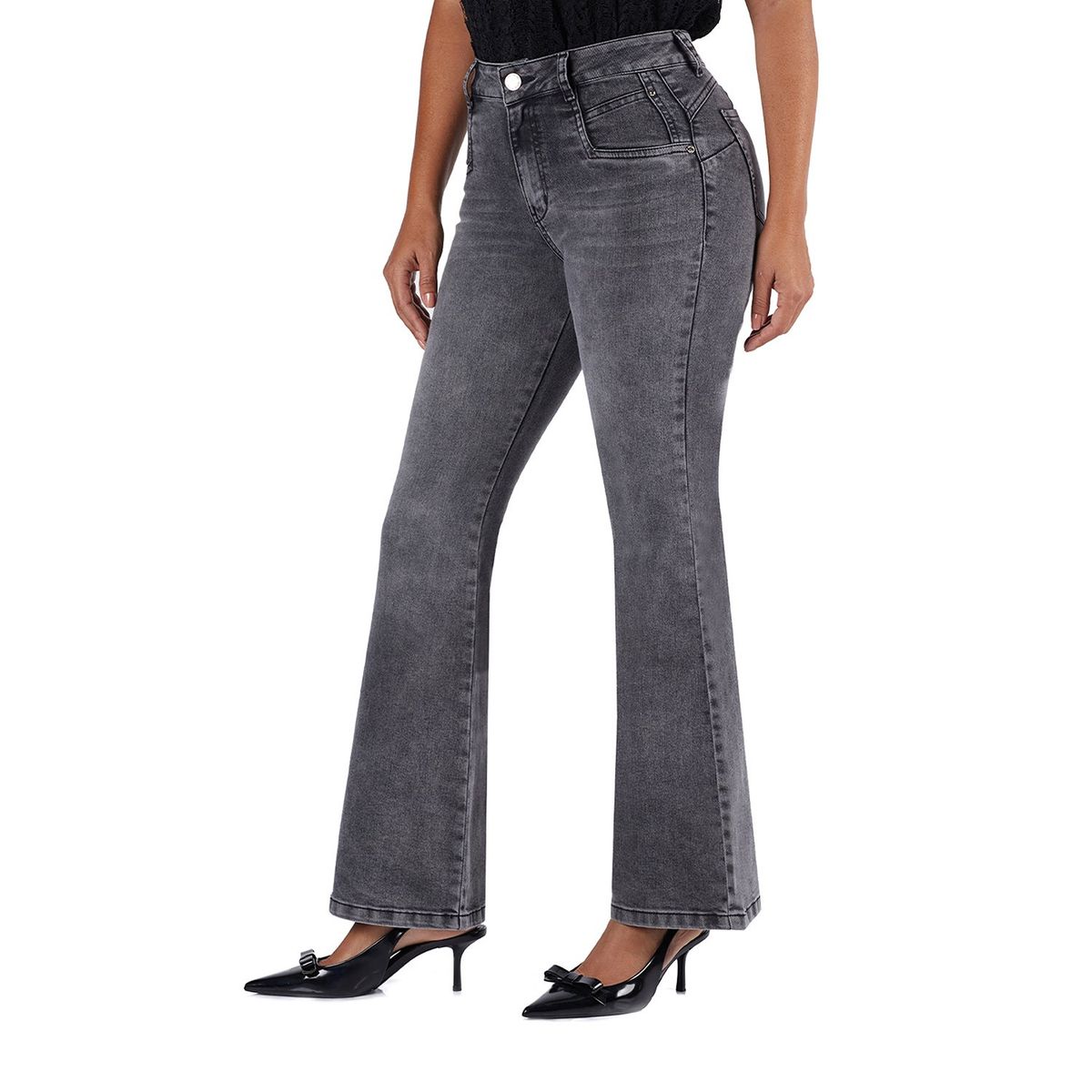 VRP BY VIVIANA RIVAS PLATA - Jean Flare Tiro Alto Mujer Vrp By Viviana Rivas Plata.
