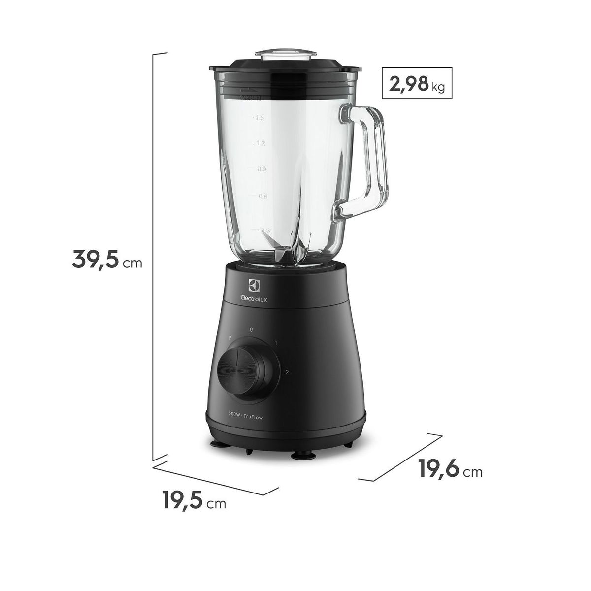 Electrolux - Licuadora 2 Vel + Pulse 500w Negro
