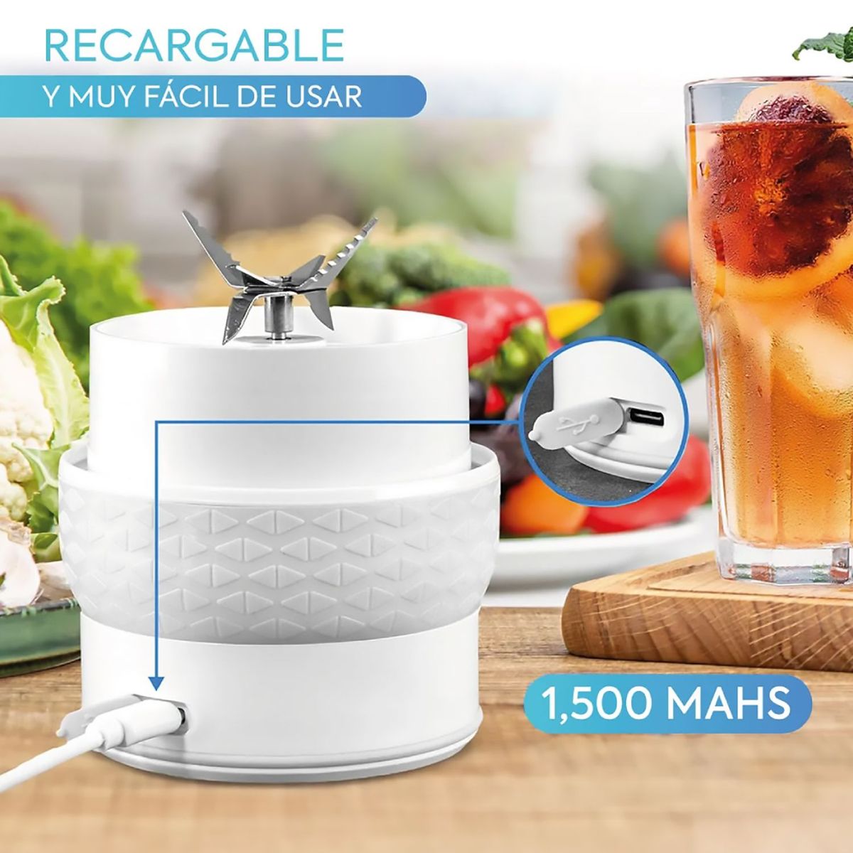  - Licuadora Personal Portátil - Bionic Blade Blender