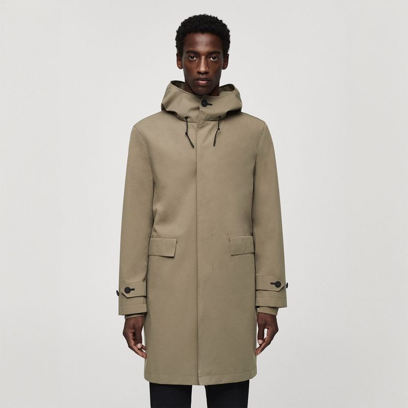 MANGO - Abrigo Casual Hombre Mango Termorregulador / Repelente Al Agua