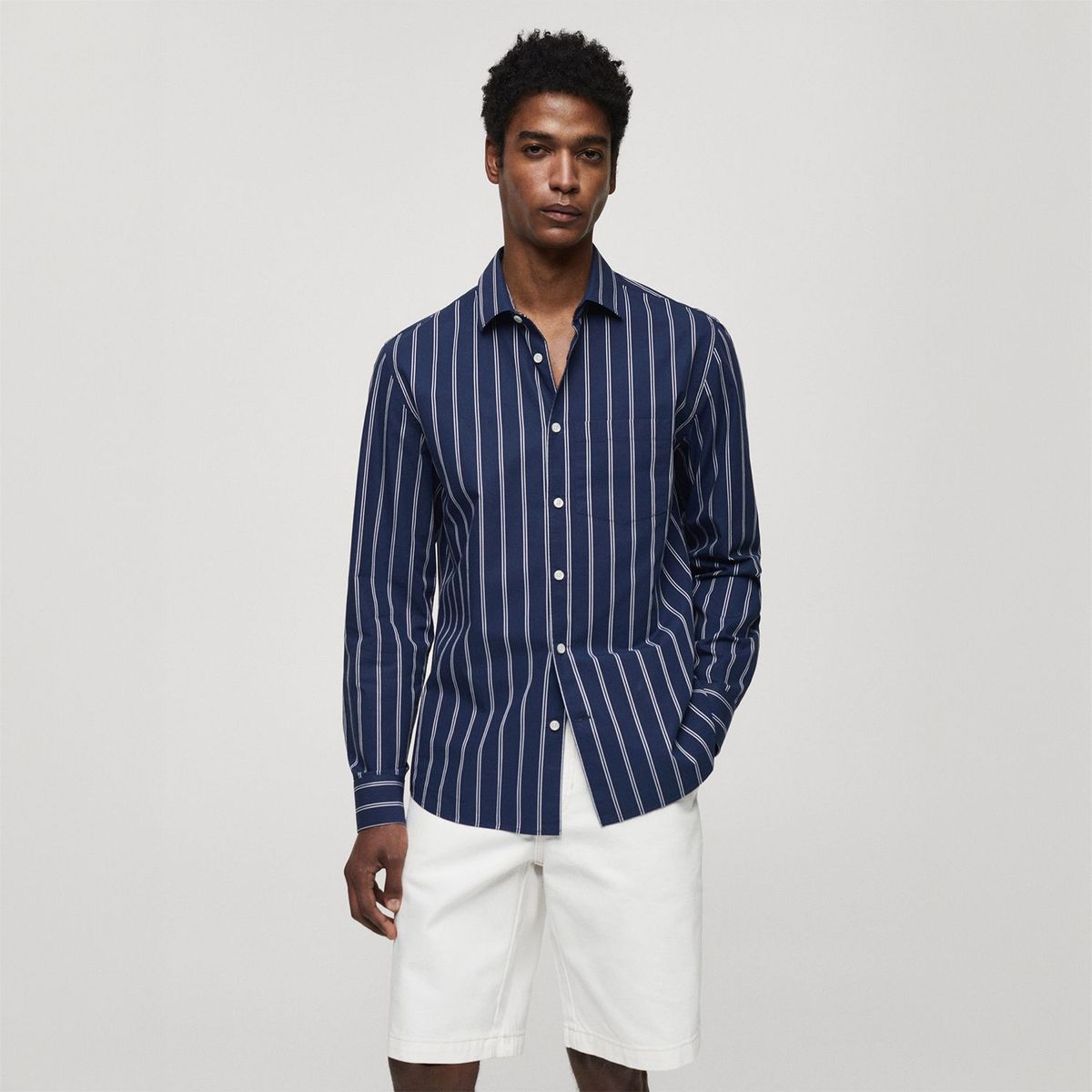 MANGO - Camisa 100% Algodón Hombre Mango