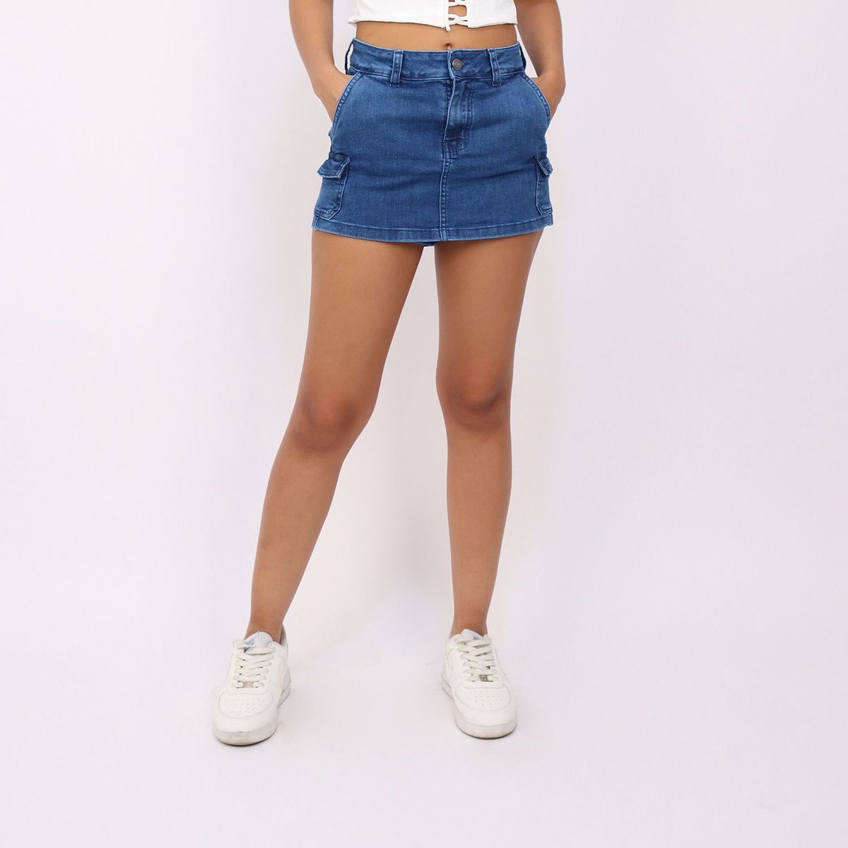 KAYRA POBLET - Falda Short Jean Mujer Kayra Poblet